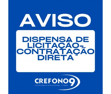 [AVISO DISPENSA DE LICITAÇÃO - CONTRATAÇÃO DIRETA 08/2026]